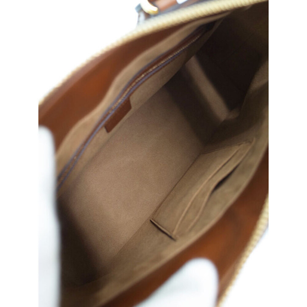 Gucci GG Supreme Monogram Moon Calfskin Zip Top 2way Tote Brown - Picture 3 of 9